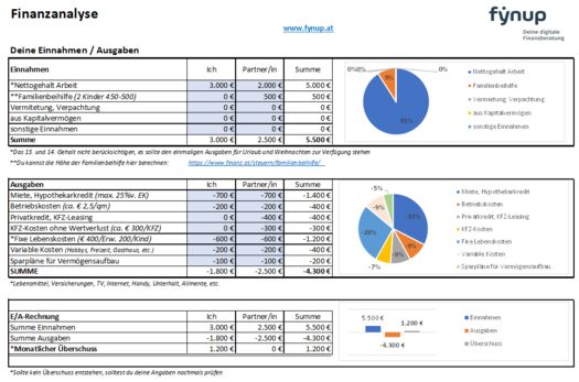 fynup Finanzplan